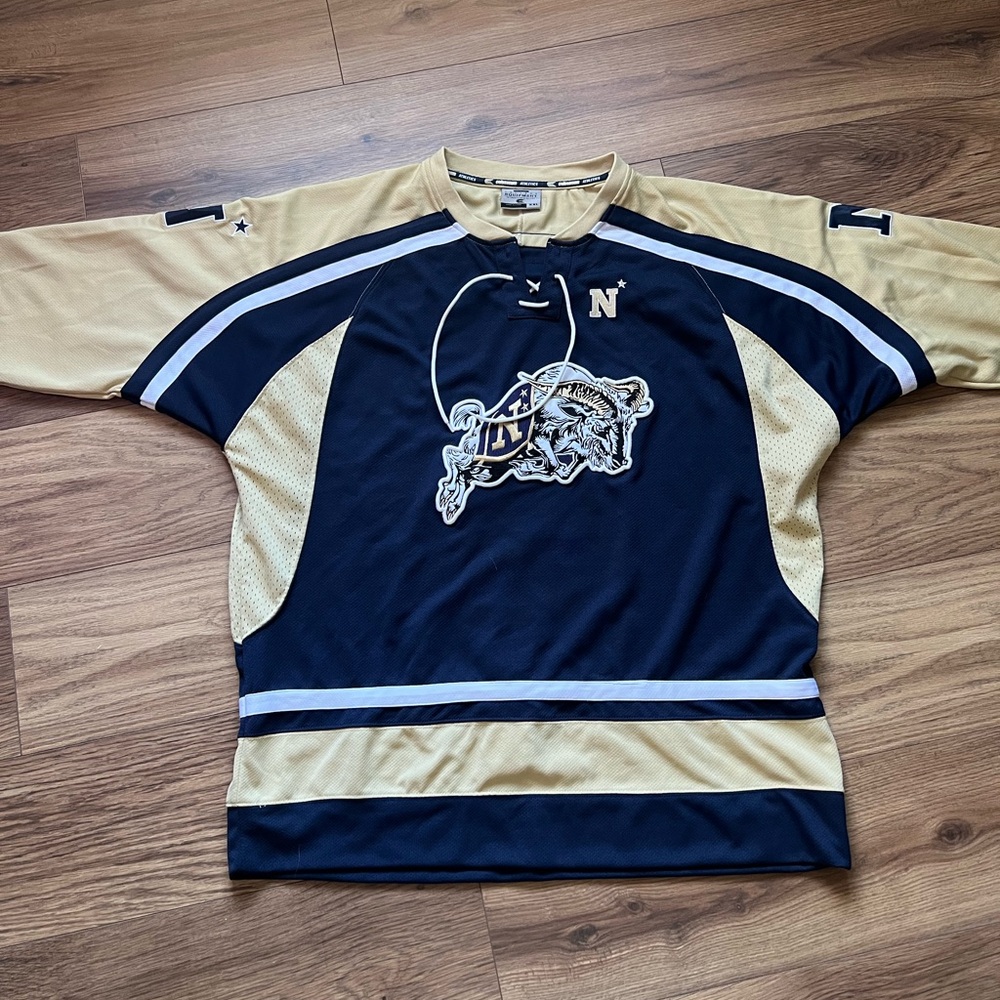 Vintage Colosseum Athletics Naval Academy Midshipmen Hockey Jersey Size XXL